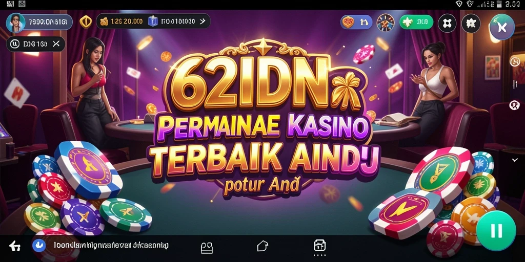 Screenshot utama 62IDN menampilkan gameplay Kasino yang mengasyikkan.