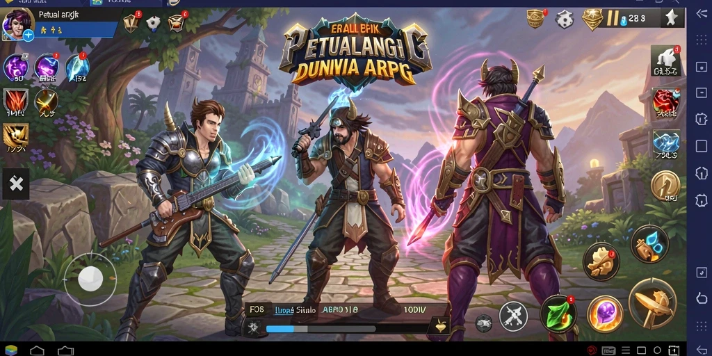 Tampilan menarik dari gameplay FO8 dalam dunia ARPG