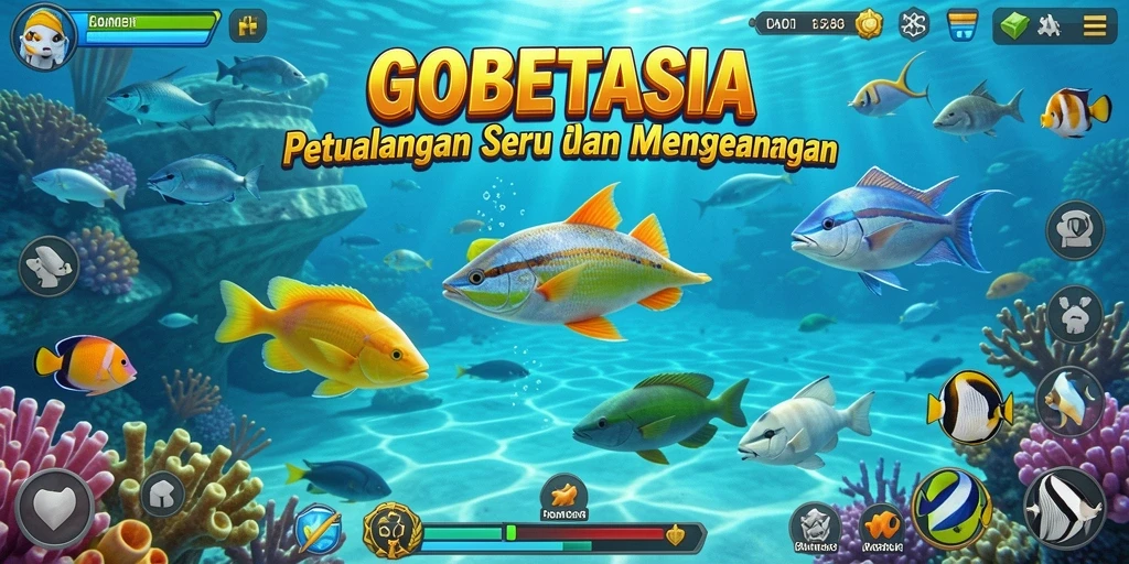 Tampilan gameplay GOBETASIA yang penuh aksi dan warna.