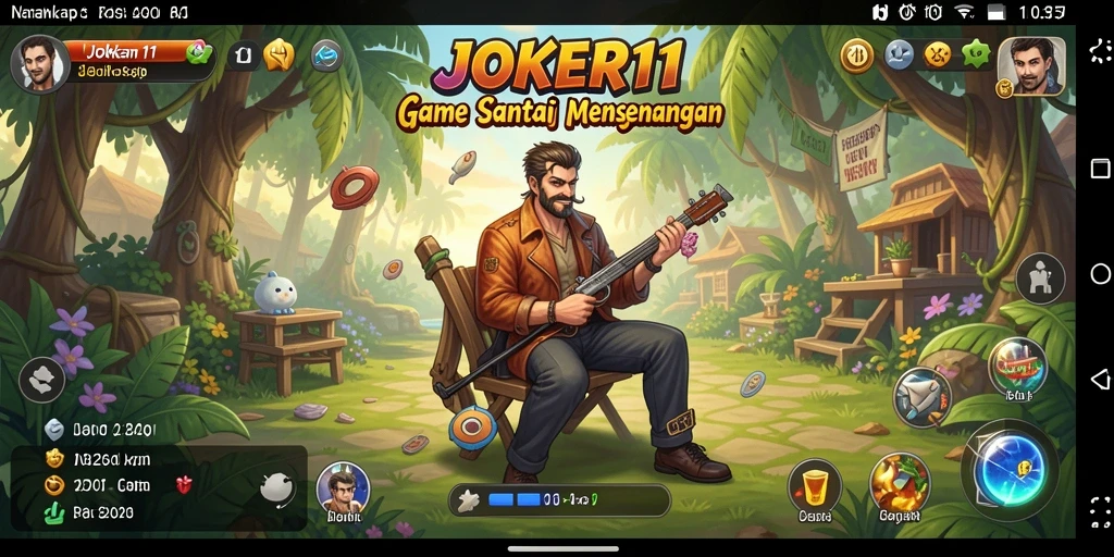 Screenshot utama JOKER11 menampilkan gameplay yang menarik dan ceria.