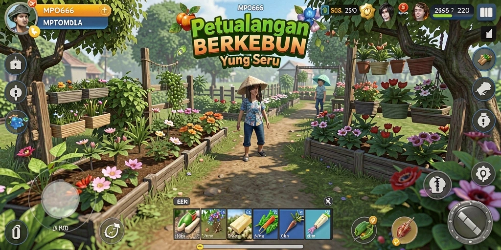 Screenshot MPO666 menampilkan aktivitas seru berkebun yang mengasyikkan.