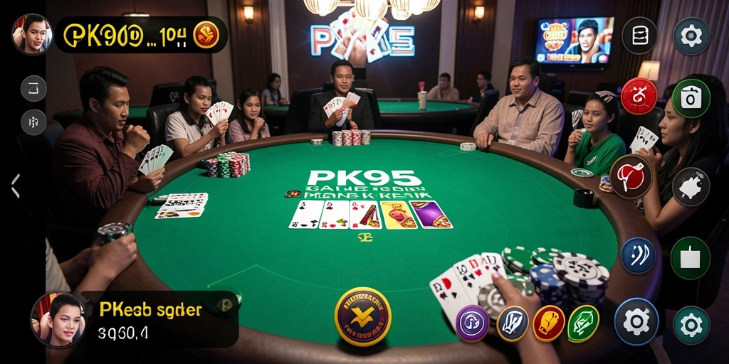 Tampilan gameplay seru dalam game Poker PK95.