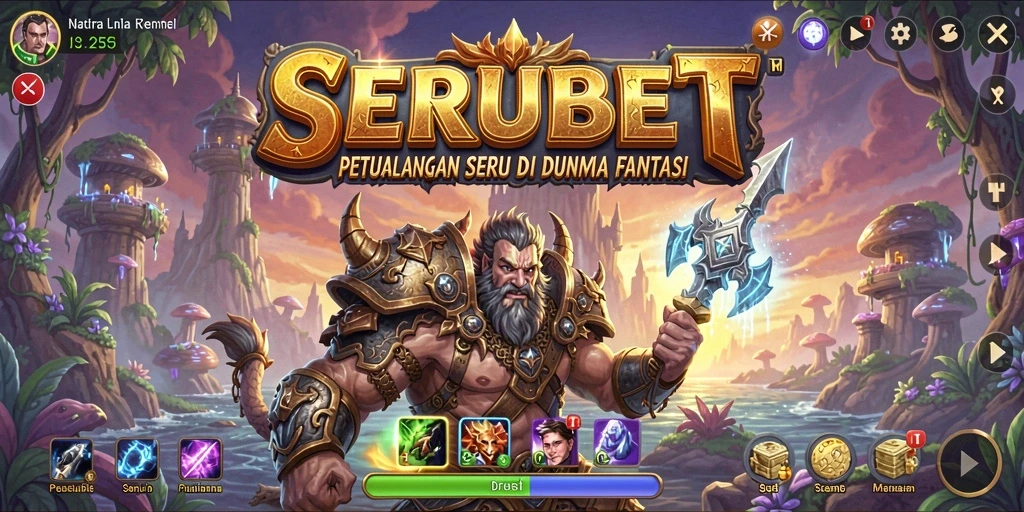 Tampilan gameplay SERUBET yang memukau dan penuh petualangan.